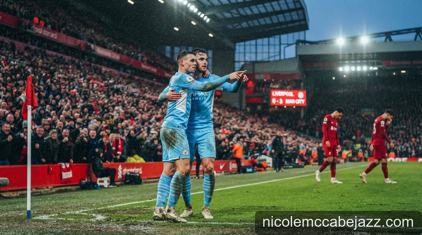 Man City thắng đậm Liverpool 3-0: Chiến thắng trong bão tố pháp lý tại Anfield - 2